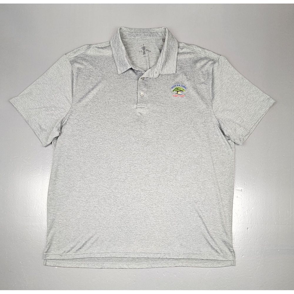 US Open 121st Torrey Pines Golf‎ Polo Shirt Mens 3XL. Gray Athletic Short Sleeve